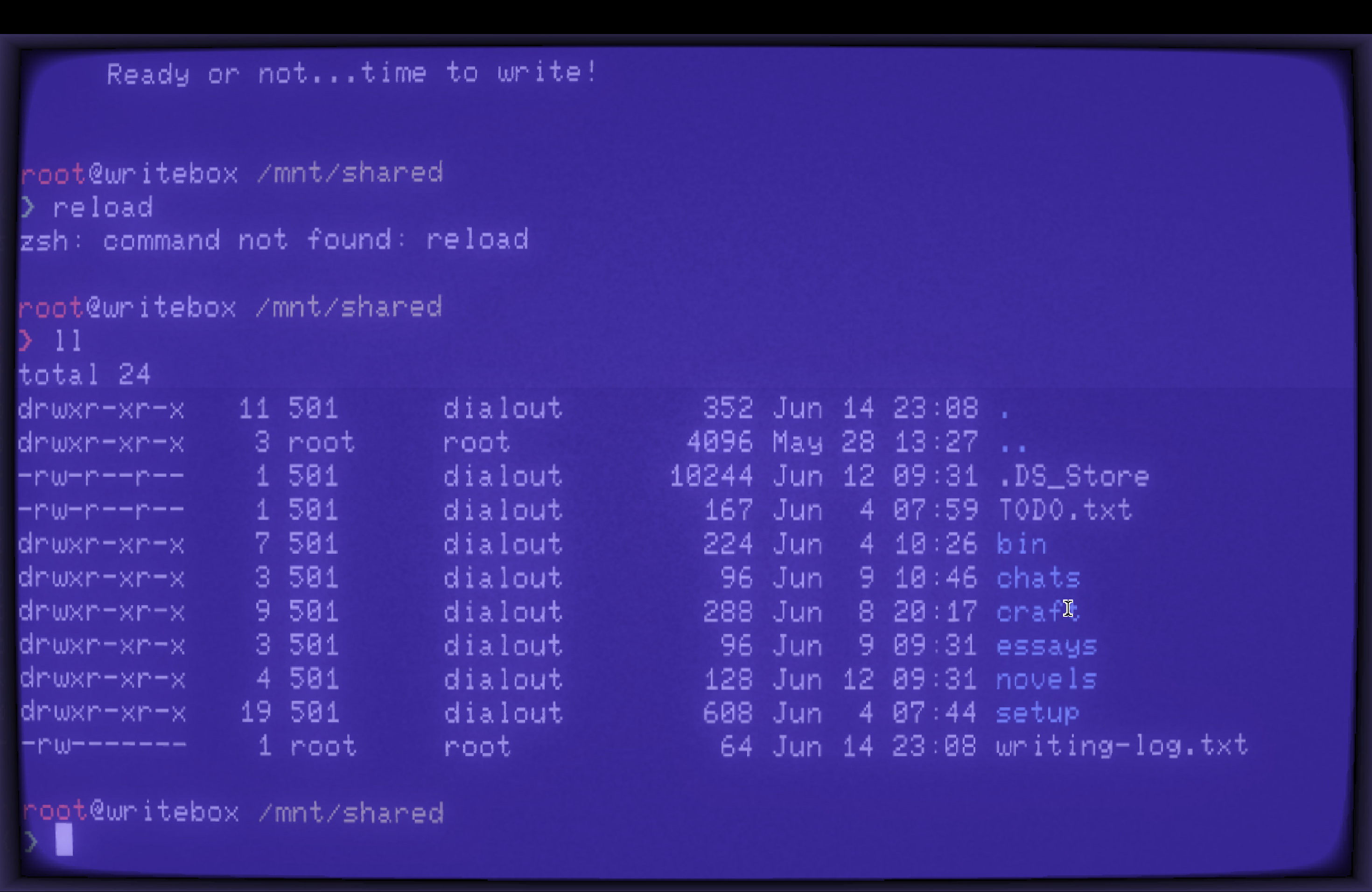 Cool Retro Term write box with custom "Commodore 64" theme